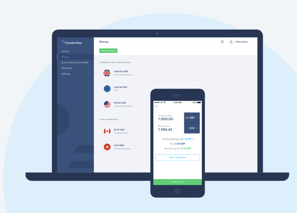 Transferwise application